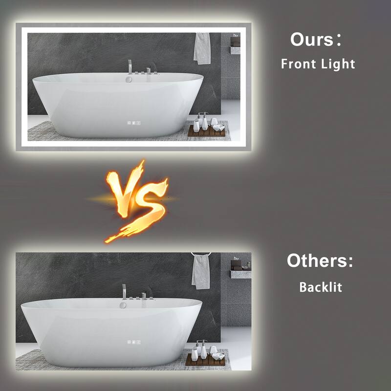 LED Bathroom Mirror with lights, anti-Fog & Dimming Led Bathroom Vanity Mirror