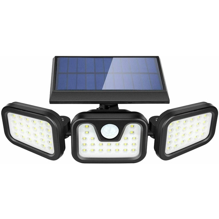 3 Heads 74 LED Solar Security Wall Lights Outdoor Garden Lamp