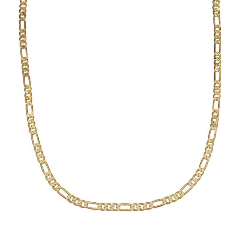 Victoria Townsend Gold Plated Figaro Link Chain Necklace. - 18 Inch - Yellow