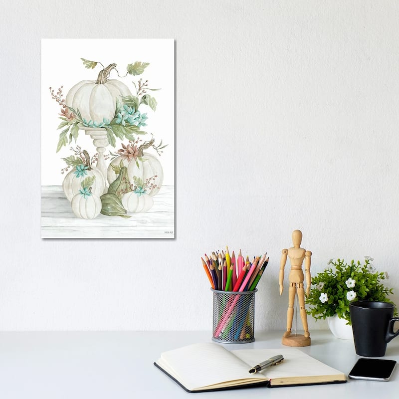 iCanvas "Pretty Pumpkins" by Cindy Jacobs Canvas Print - 12x8x0.75