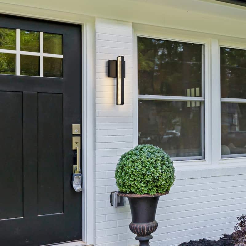 13 in. Modern Black Outdoor Wall Sconce Lighting Waterproof IP54 Integrated LED 3000K Wall Light