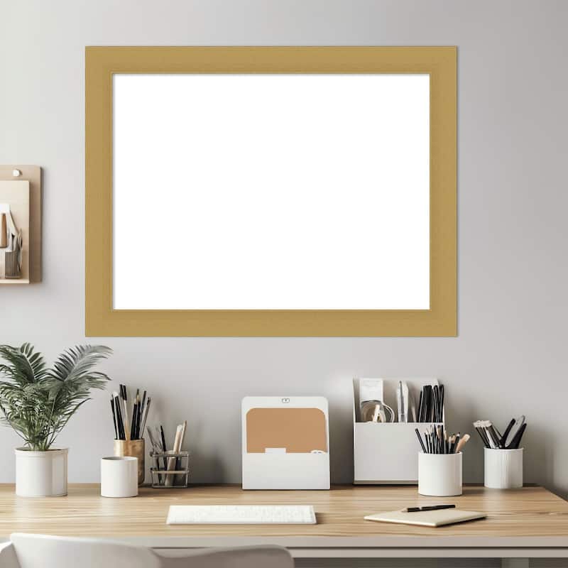 Amanti Art Grace Brushed Gold Framed Dry Erase Magnetic Board