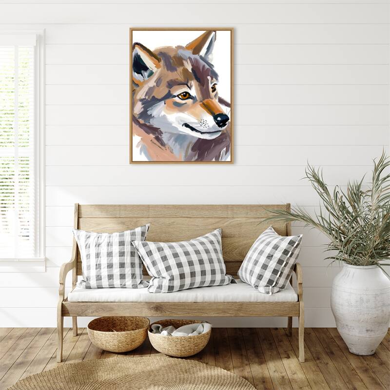 Wolf by Ohkimiko Framed Canvas Wall Art