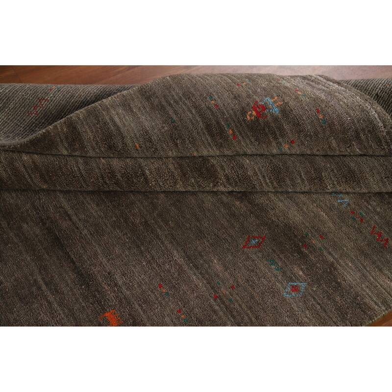 Hand Knotted Oriental 100% Wool Carpet Tribal Tribal Brown Gabbeh Area Rug - 8' 1'' X 5' 0''
