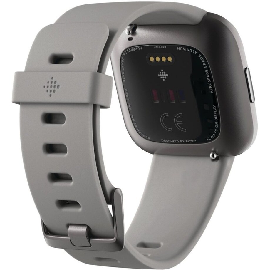 fitbit versa fitness watch black aluminium