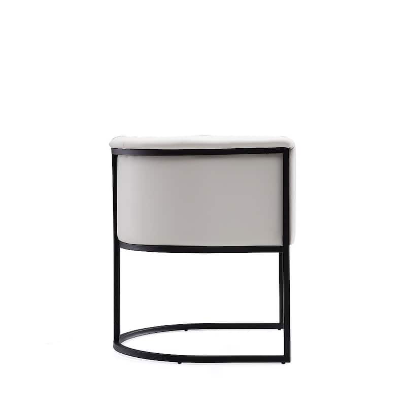 Bali Saddle and Black Faux Leather Dining Chair
