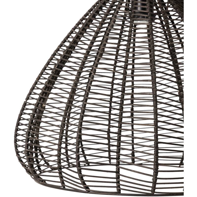 Juliette Rattan Bohemian Pendant Light - 76"H x 19"W x 19"D