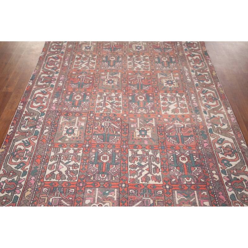 Garden Design Bakhtiari Persian Vintage Ug Hand-Knotted Wool Carpet - 5'2"x 9'6"