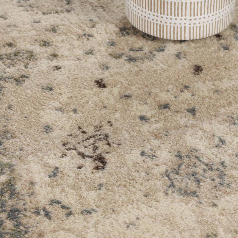 Superior Vintage Oriental Floral Polypropylene Indoor Area Rug