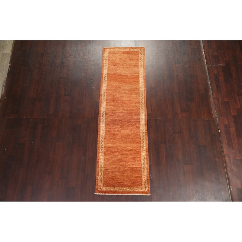 Gabbeh Kashkoli Staircase Runner Rug Hand-knotted Oriental Wool Carpet - 2'8" x 8'10"