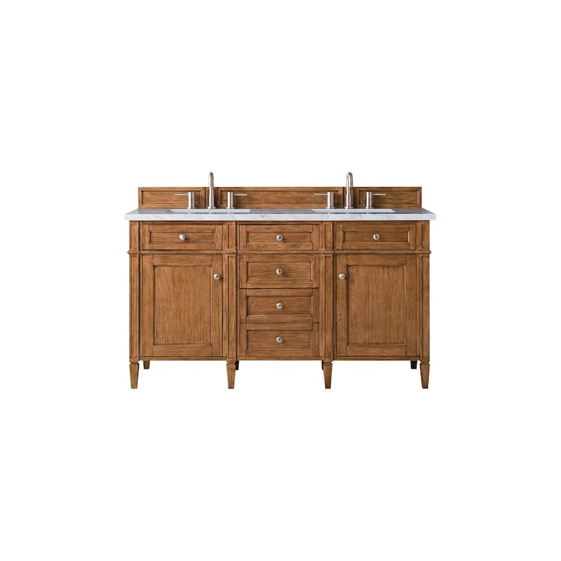 James Martin Vanities Brittany 60" Double Vanity, Saddle Brown
