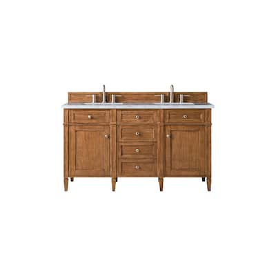 James Martin Vanities Brittany 60" Double Vanity, Saddle Brown