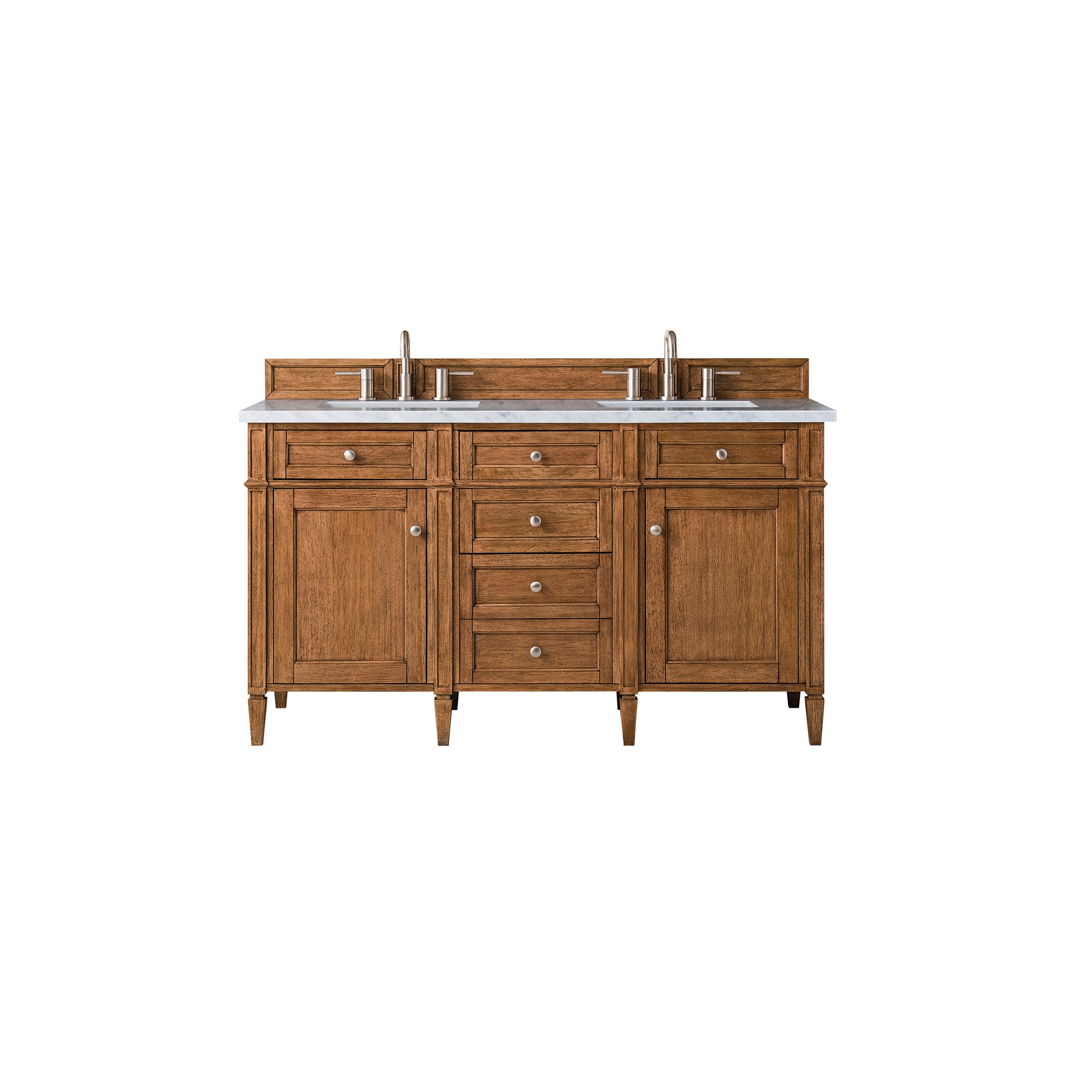 James Martin Vanities Brittany 60" Double Vanity, Saddle Brown