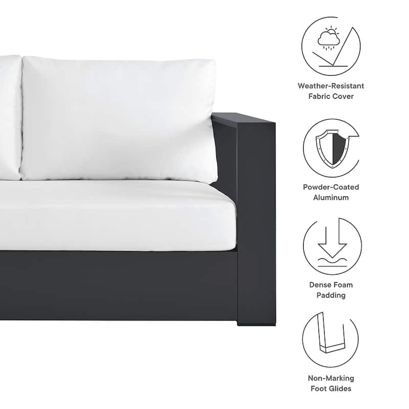 Tahoe Patio Aluminum 2-Piece Left-Facing Chaise Sectional Sofa Set