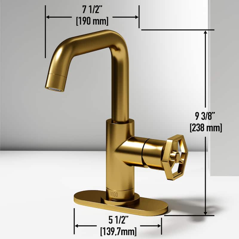 VIGO Ruxton 9" H Single Handle Single Hole Bathroom Faucet