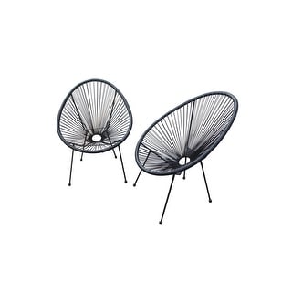 Black string garden chairs sales