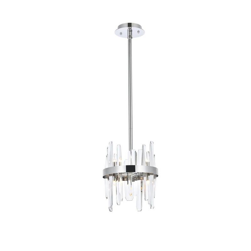 Elegant Lighting 2200D10 Serena 6 Light 10" Wide Crystal Mini Pendant