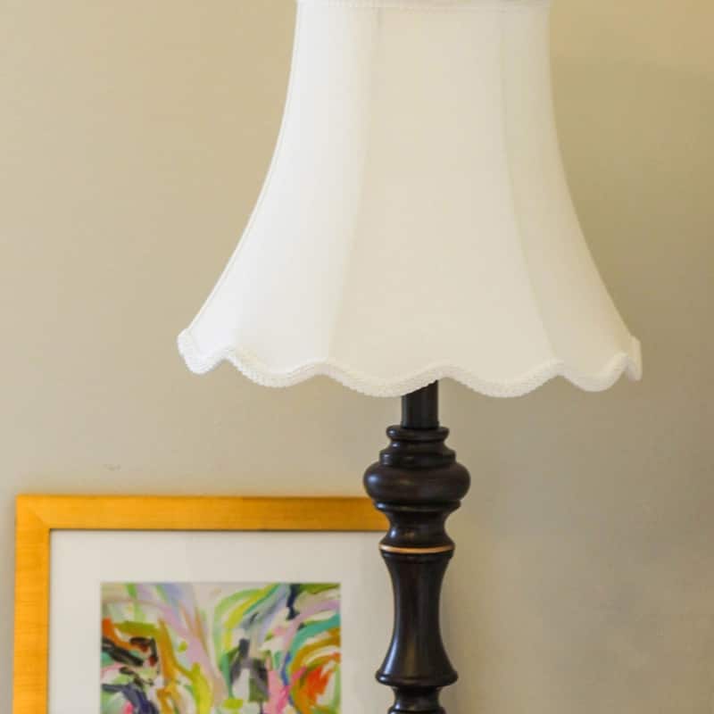 Bell Softback Lampshade with Washer Fitter, White
