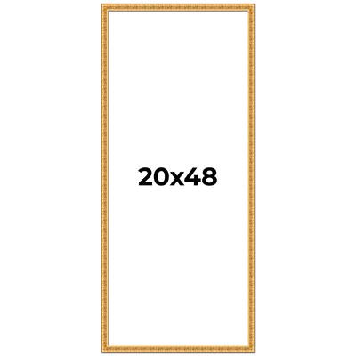 20x48 Frame Gold Real Wood Picture Frame Width 1 inches | Interior