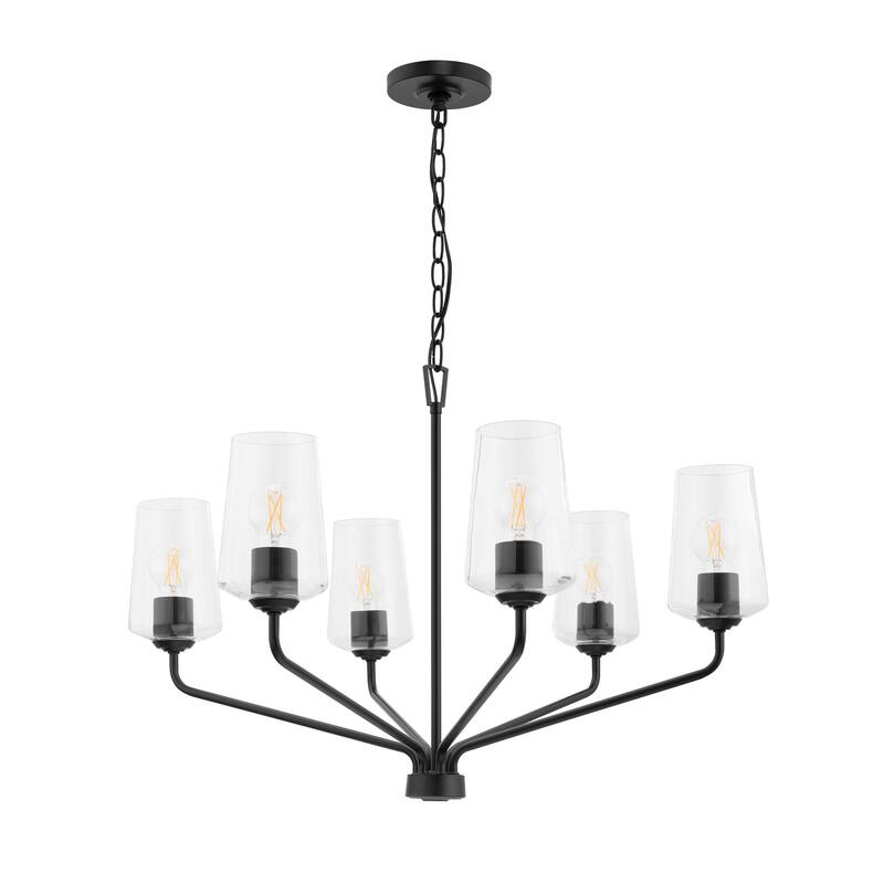 Celino Six-Light Chandelier with Clear Glass - 21
