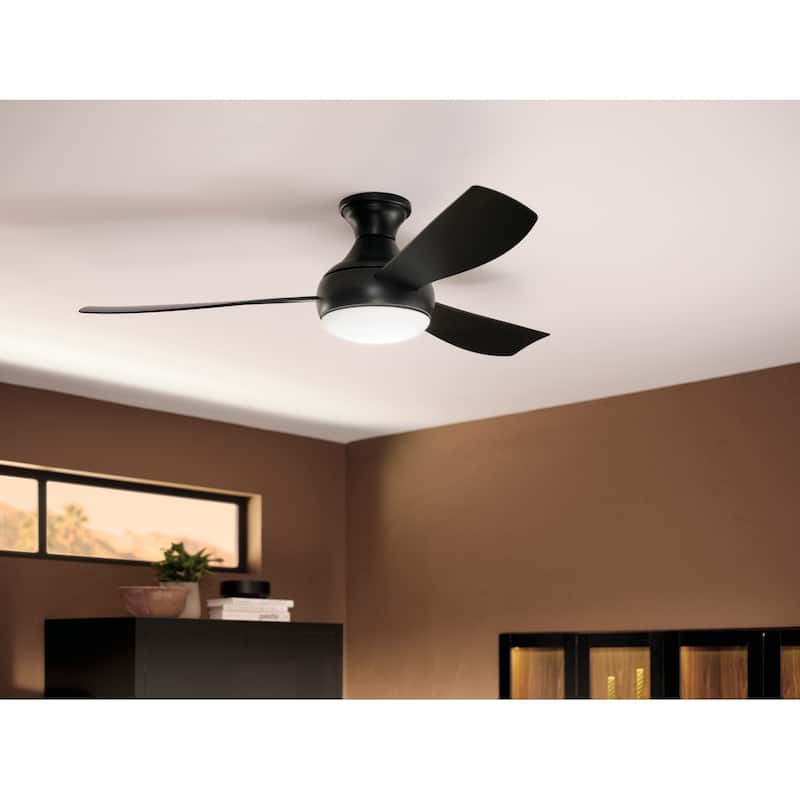 Kichler Lighting Ample 54 in. Integrated LED Indoor/Outdoor Dual Mount Ceiling Fan