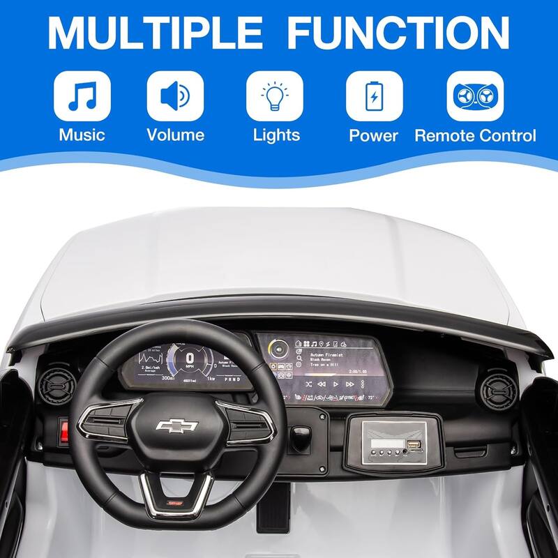 24V Kids Ride on Car 2 Seater, Licensed Chevrolet Blazer Battery Powered Electric Vehicles Car