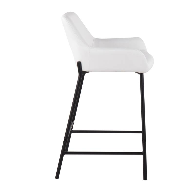 Carbon Loft Galotti Black Fixed-Height Upholstered Counter Stool - Set of 2