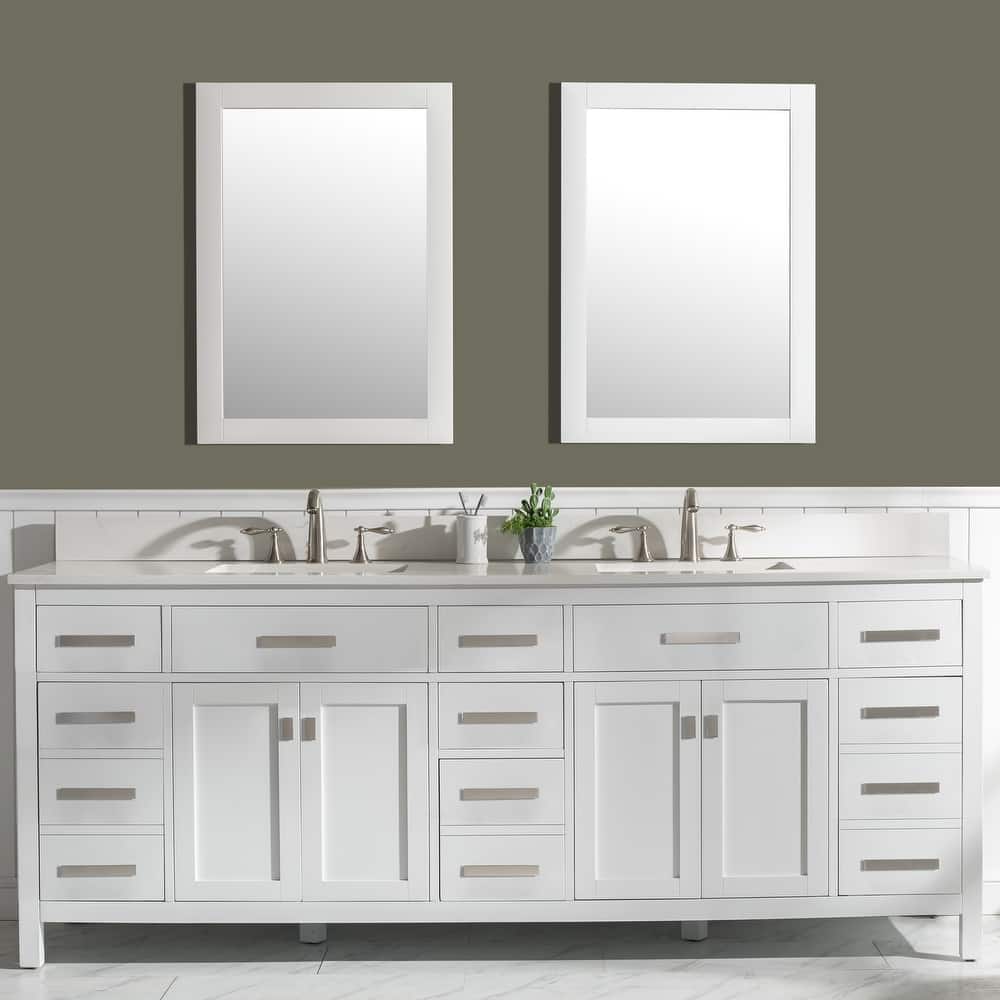 Valentino 84" Double Vanity in White