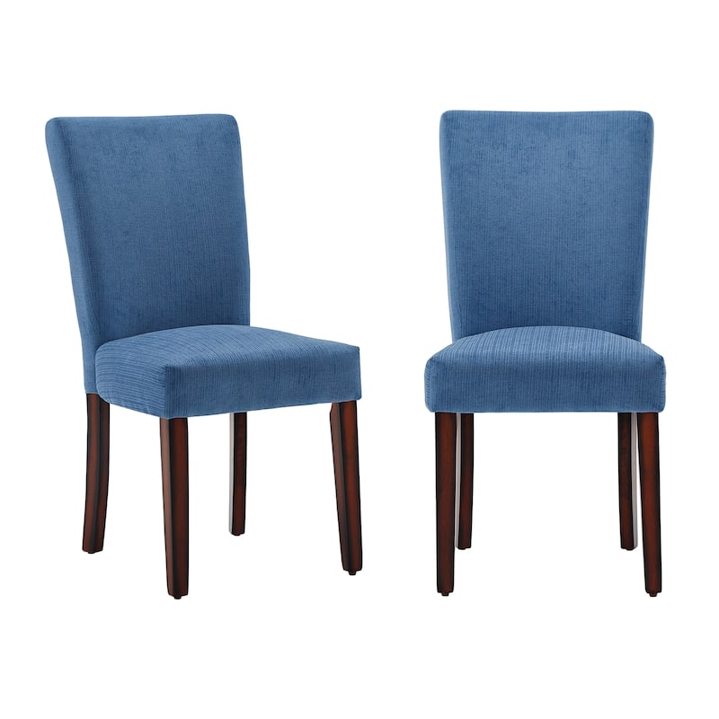 Dinant Chenille Parsons Dining Chairs (Set of 2) - Dining Chair - Royal Blue Chenille