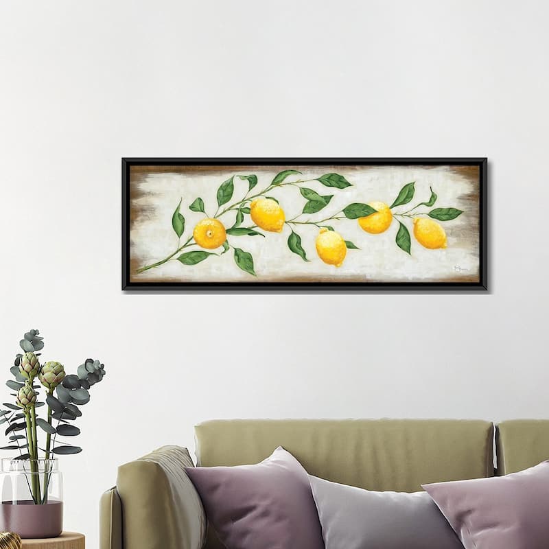 iCanvas "Lemon Branch" by Hollihocks Art Framed Canvas Print