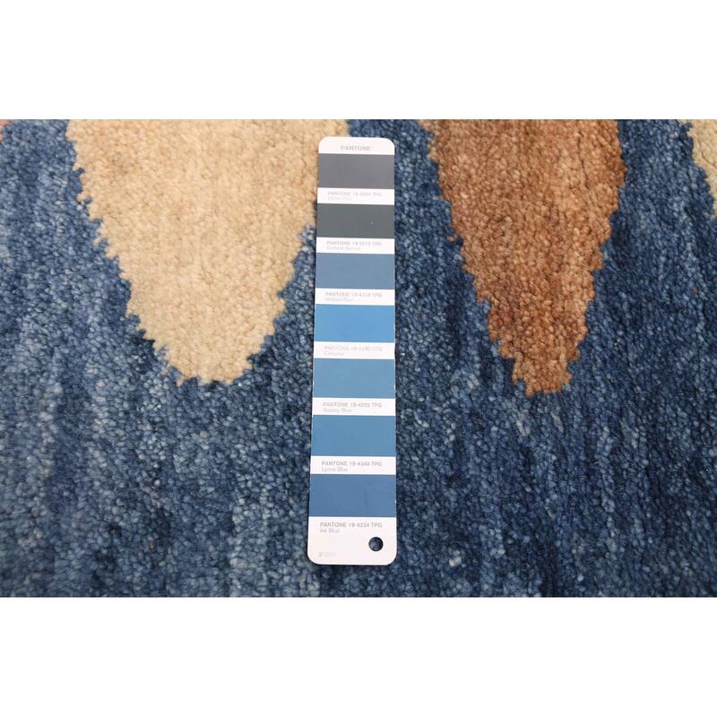 ECARPETGALLERY Hand-knotted Peshawar Ziegler Dark Blue Wool Rug - 4'3 x 6'3