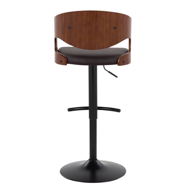 Carson Carrington Visby Adjustable Bar Stool with Rounded T Footrest (Set of 2)