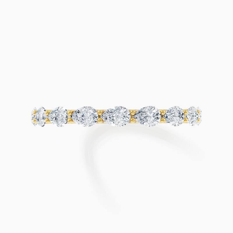 Auriya 14k Gold Pear-shaped East-West Lab Grown Diamond Half Eternity Band 0.90 - 3.00 ct. tw. (F-G, VS)