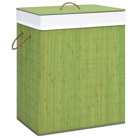 vidaXL Bamboo Laundry Basket 21.9 gal - 17.1" x 13.2" x 25.8"