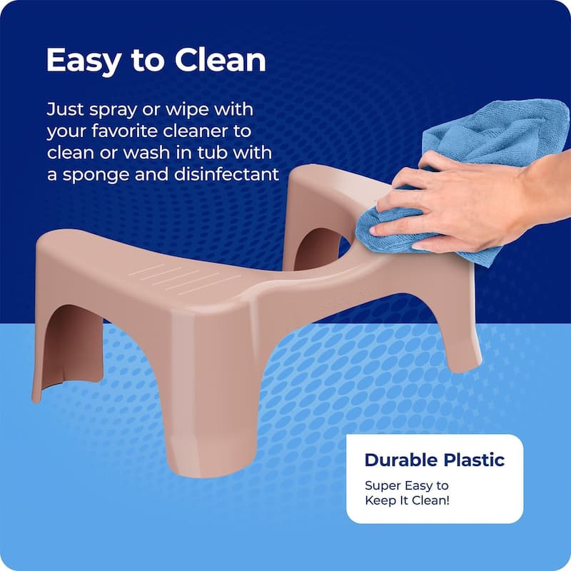 Squatty Potty Simple Toilet Stool, Clay 7 Inch - Ergonomic Bathroom Accessory for Natural Squatting Posture