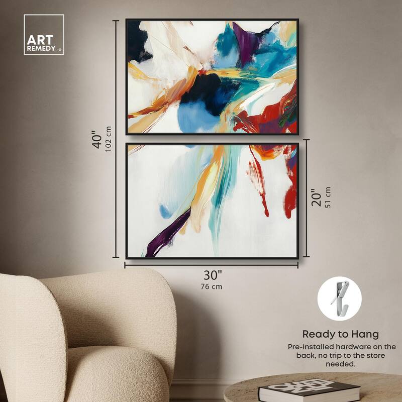 Vibrant Palette II Canvas Set of 2 by Art Remedy