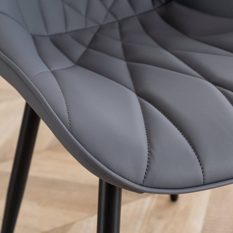 Modern Dining Chairs Set of 2 with Curved Backrest