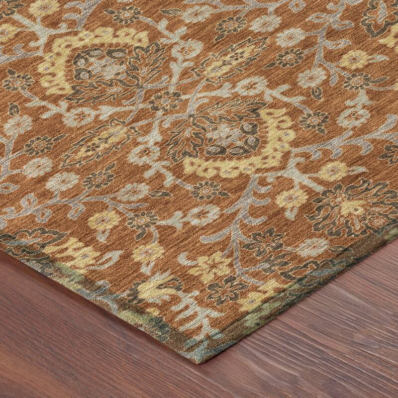 Machine Washable Indoor/ Outdoor Traditional Hartman Chantille Rug