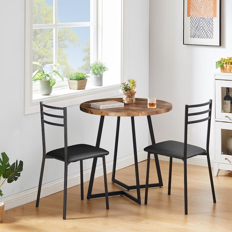 Javlergo 31.5" Round Dining Table Modern Leisure Table with Metal Leg