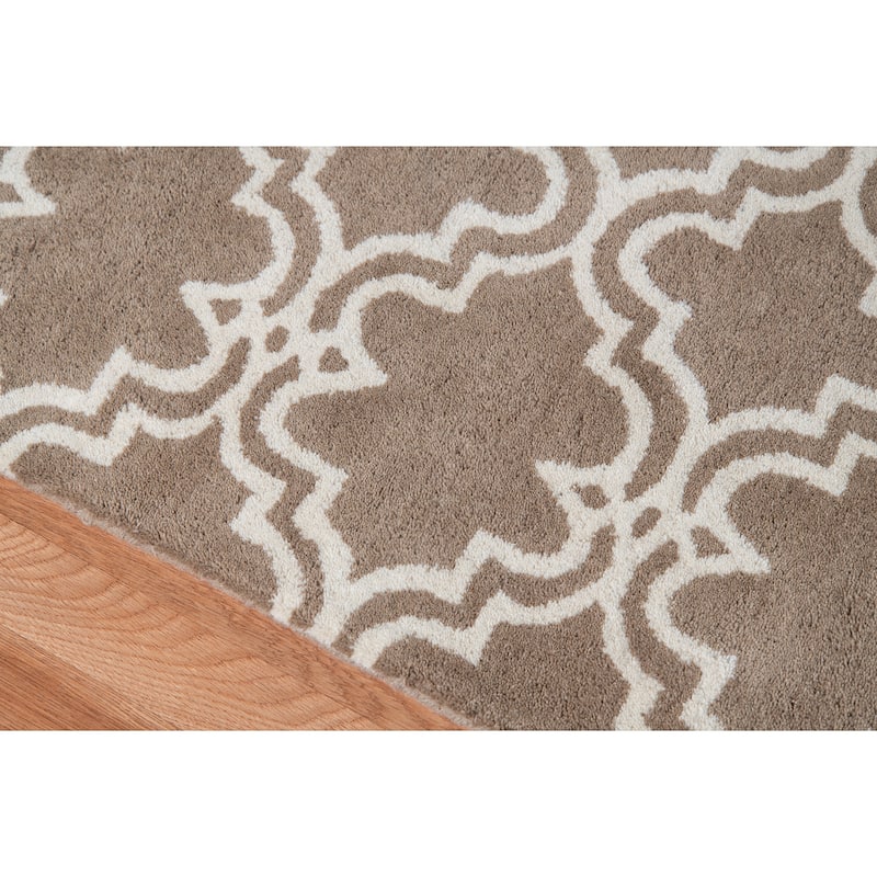Modern Trellis Hand-Tufted Runner Rug - 2'3" x 8' Runner