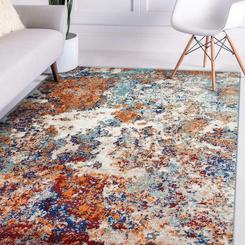 Luxe Weavers Abstract Area Rug Modern Design - 2' x 3' - Multicolor