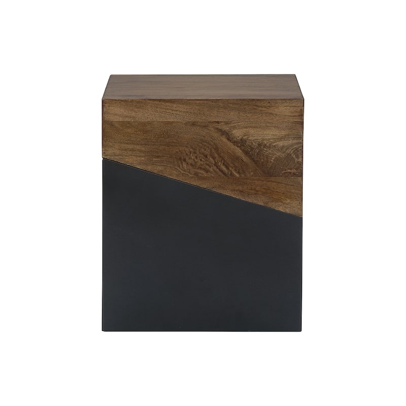 Trailbend Brown/Gunmetal Accent Table - 15"W x 15"D x 18"H