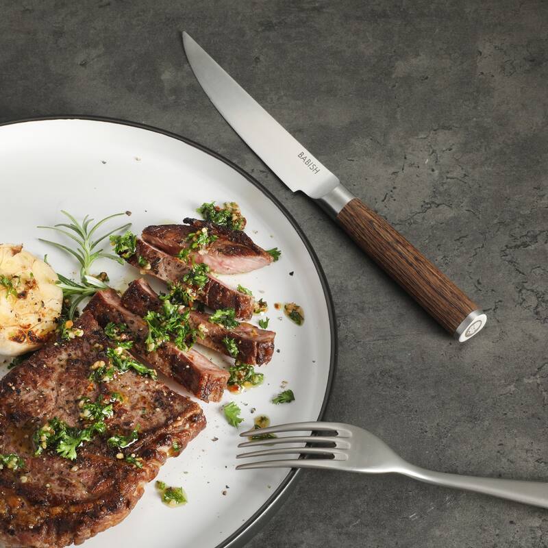 Babish High-Carbon 1.4116 German Steel 4 Pack 5" Steak Knife Set