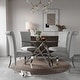 preview thumbnail 2 of 7, 47.2 Inch Clear Tempered Glass Round Dining Table