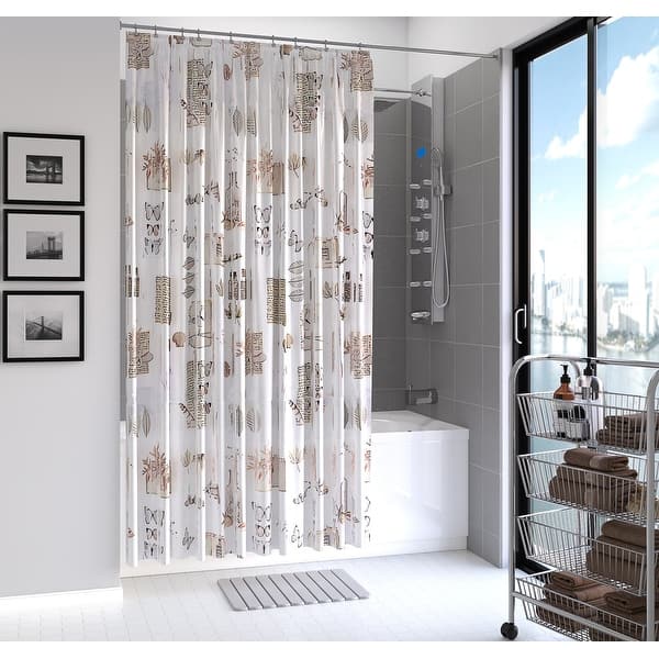 Bathroom Decor Modern PEVA Shower Curtain Beautiful Printed Design 72x72
