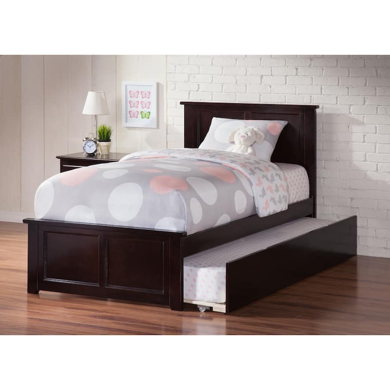 AFI Madison Platform Bed with Matching Footboard & Trundle - Espresso - Twin XL