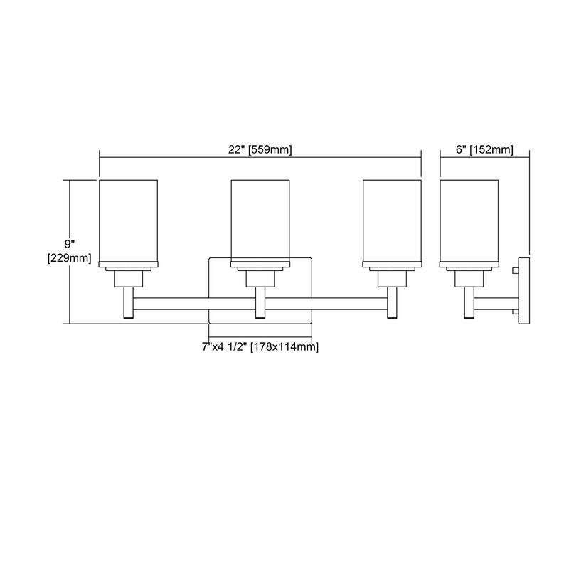 Elk Home Belmar Oiled Bronze With White Glass 3 Light Vanity Light