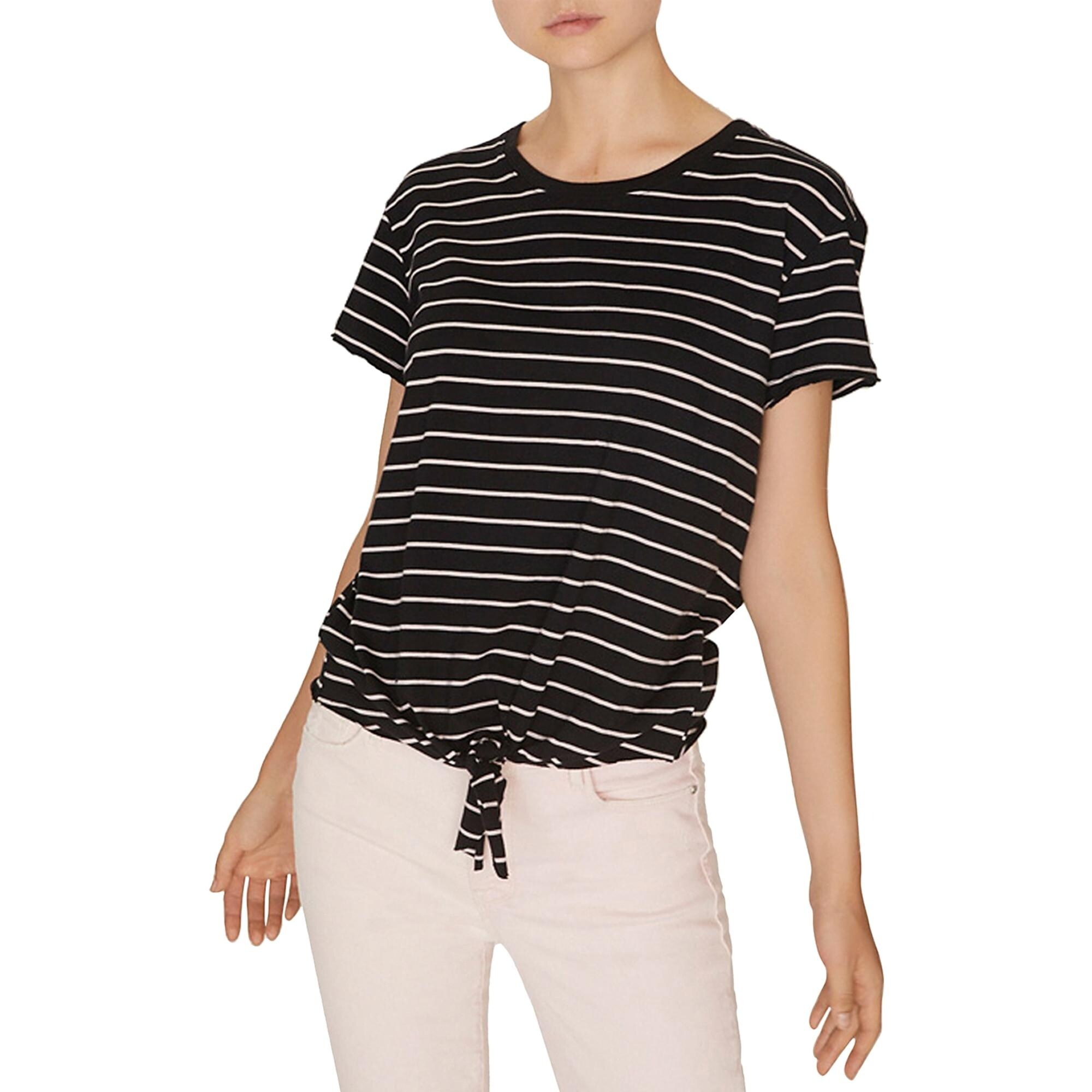 Sanctuary Womens Lou Knot Striped Tee T-Shirt Top BHFO 6440