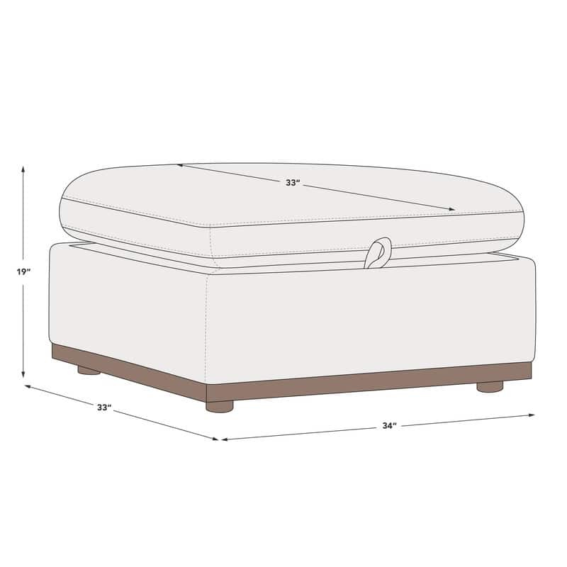 Donna Oversized Modular Sectional Fabric Sofa with Upgraded Wood Base