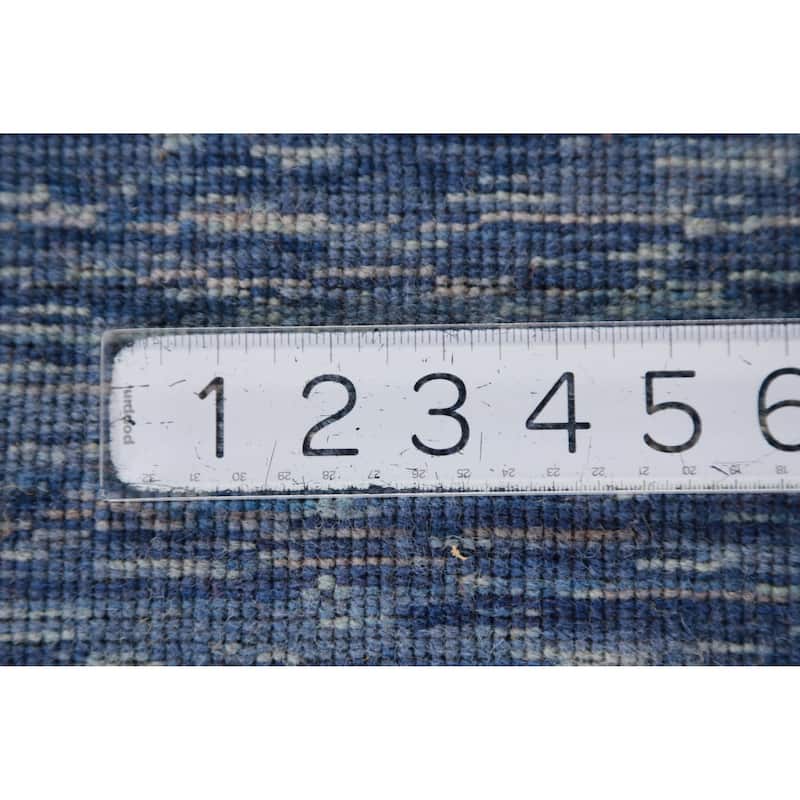 Hand Knotted Oriental 100% Wool Carpet Tribal Tribal Navy Blue & Blues Gabbeh Area Rug - 9' 9'' X 8' 0''
